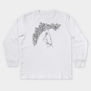 Plant Lady Flower Install Kids Long Sleeve T-Shirt